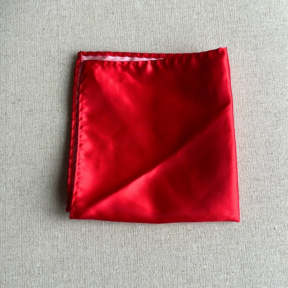 Red Silk Pocket Square